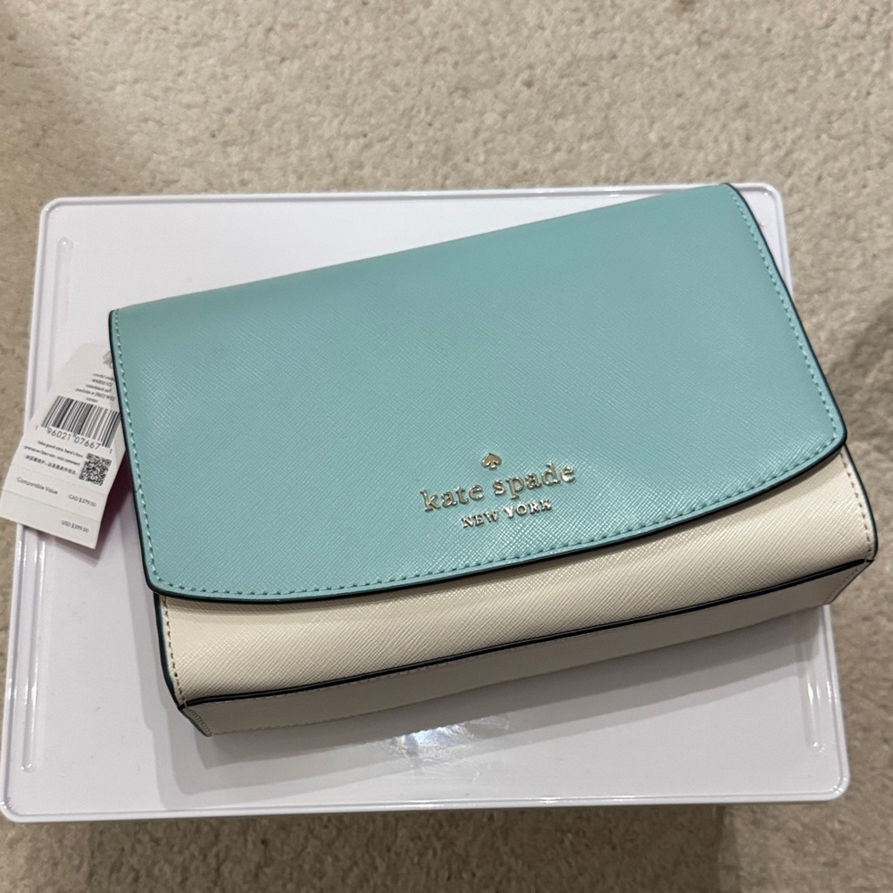 Kate Spade Mint and Cream Clutch